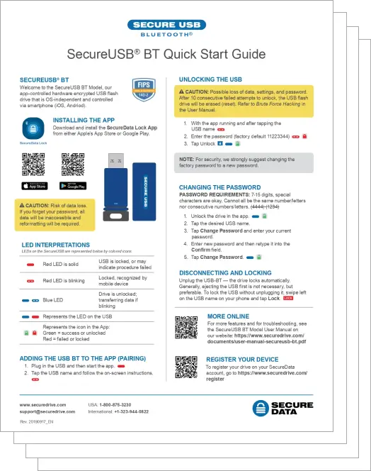 SecureUSB BT – Quick Start Guide - English
