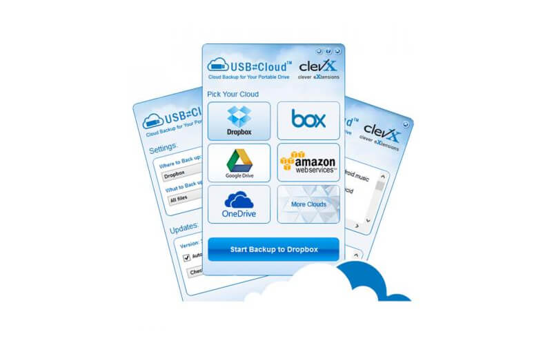 A screenshot of the USBtoCloud® software.