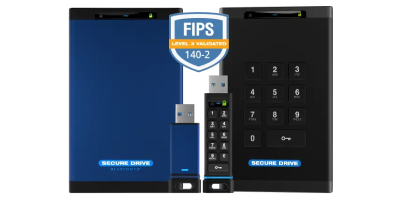 SecureData External Drives With FIPS Level Security