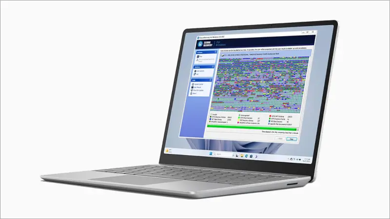 SecureRecovery® for Windows runs on a laptop to retrieve lost data.