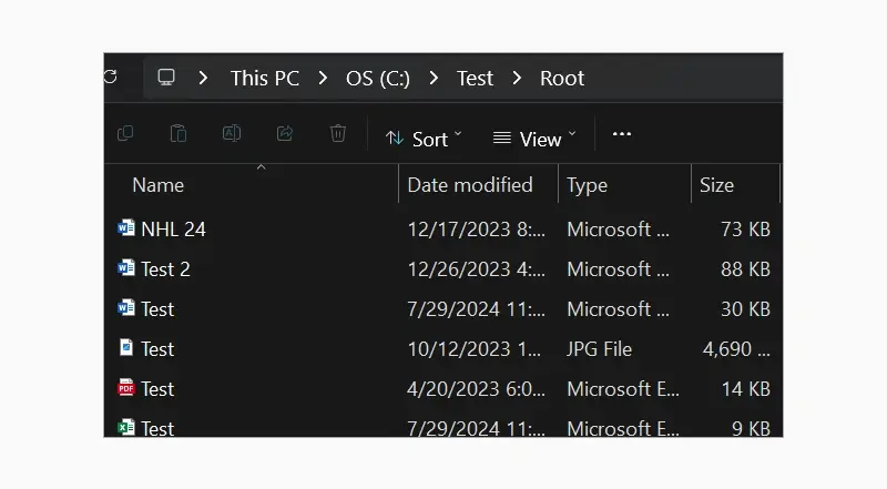 A screenshot showing SecureRecovery® for Windows restored the lost files to the system drive.