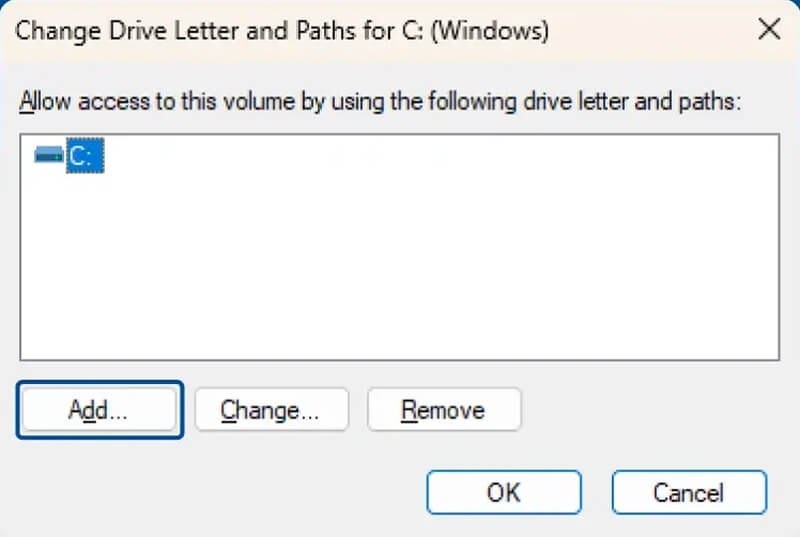 A graphic showing how to Drive Letters and Paths on Windows.