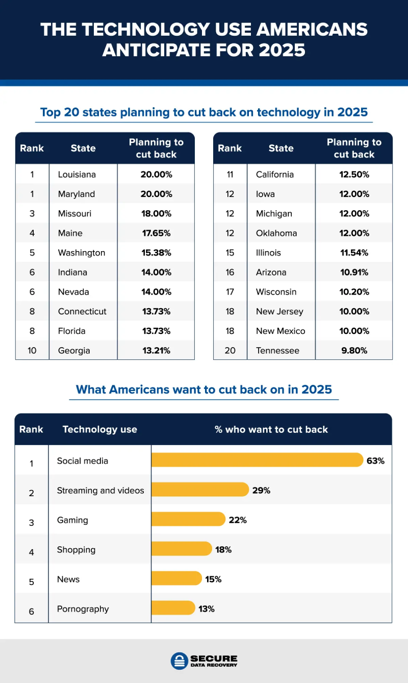 how Americans plan to use technology in 2025